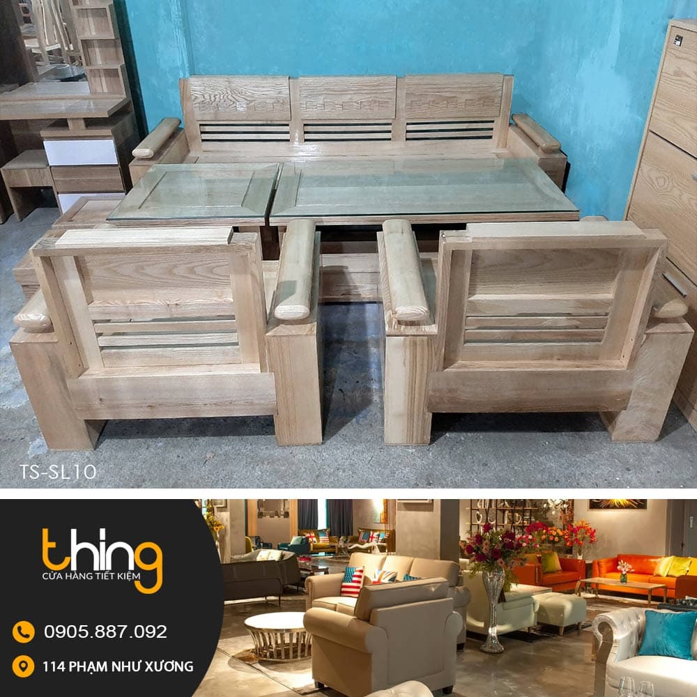 bàn ghế salon gỗ sồi tại Đà Nẵng