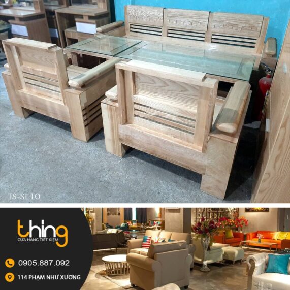 bàn ghế salon đối gỗ sồi tay trứng