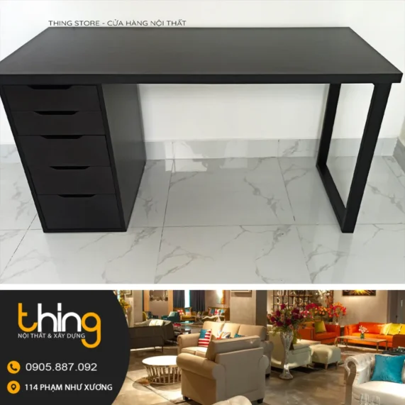 bàn ikea 1 tủ đen Thing Store