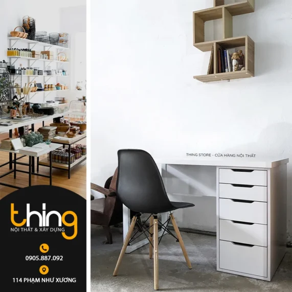bàn ikea 1m2 màu trắng của Thing Store