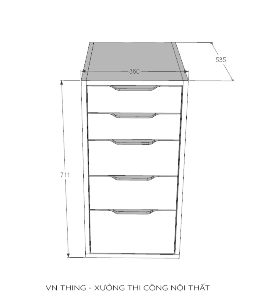 kích thước tủ ngăn kéo ikea